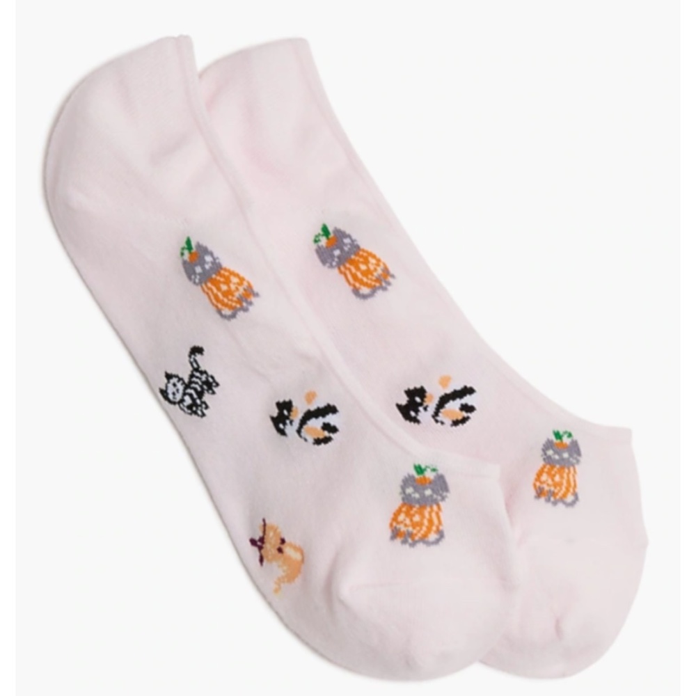 J.Crew Halloween cats no-show socks